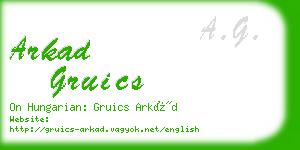 arkad gruics business card